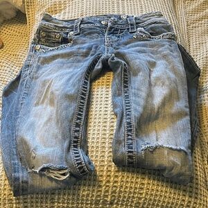 Miss Me Distressed Blue Skinny Jeans